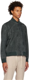 Vince Gray Coaches Bomber Leather Jacket