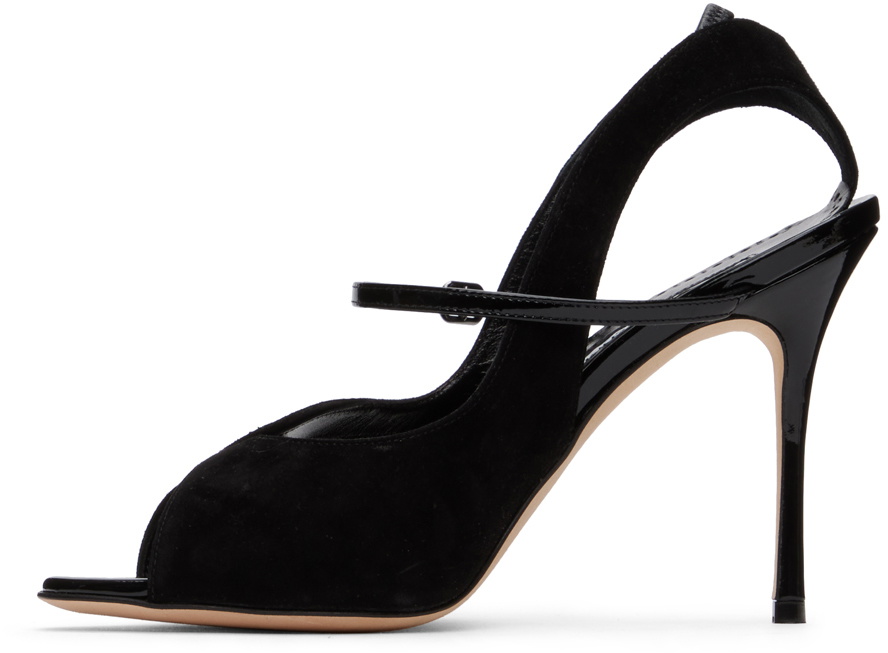 Manolo Blahnik Black Parado Heeled Sandals