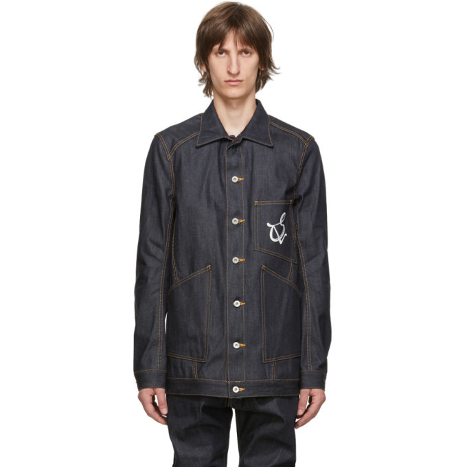 Sulvam Navy Denim Jacket Sulvam