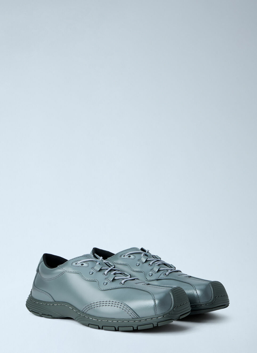 Dr. Martens Aurix 5i Gunmetal Satin Finish Leather Lace Ups