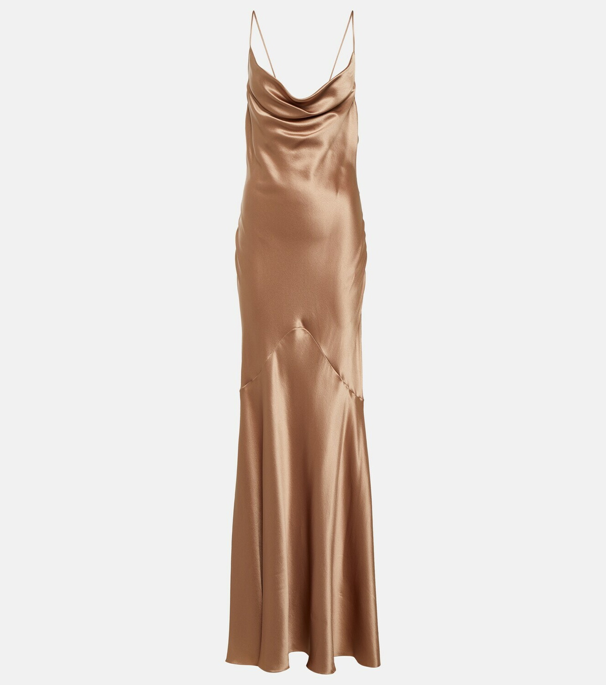 Saint Laurent Cowl neck silk satin maxi dress Saint Laurent