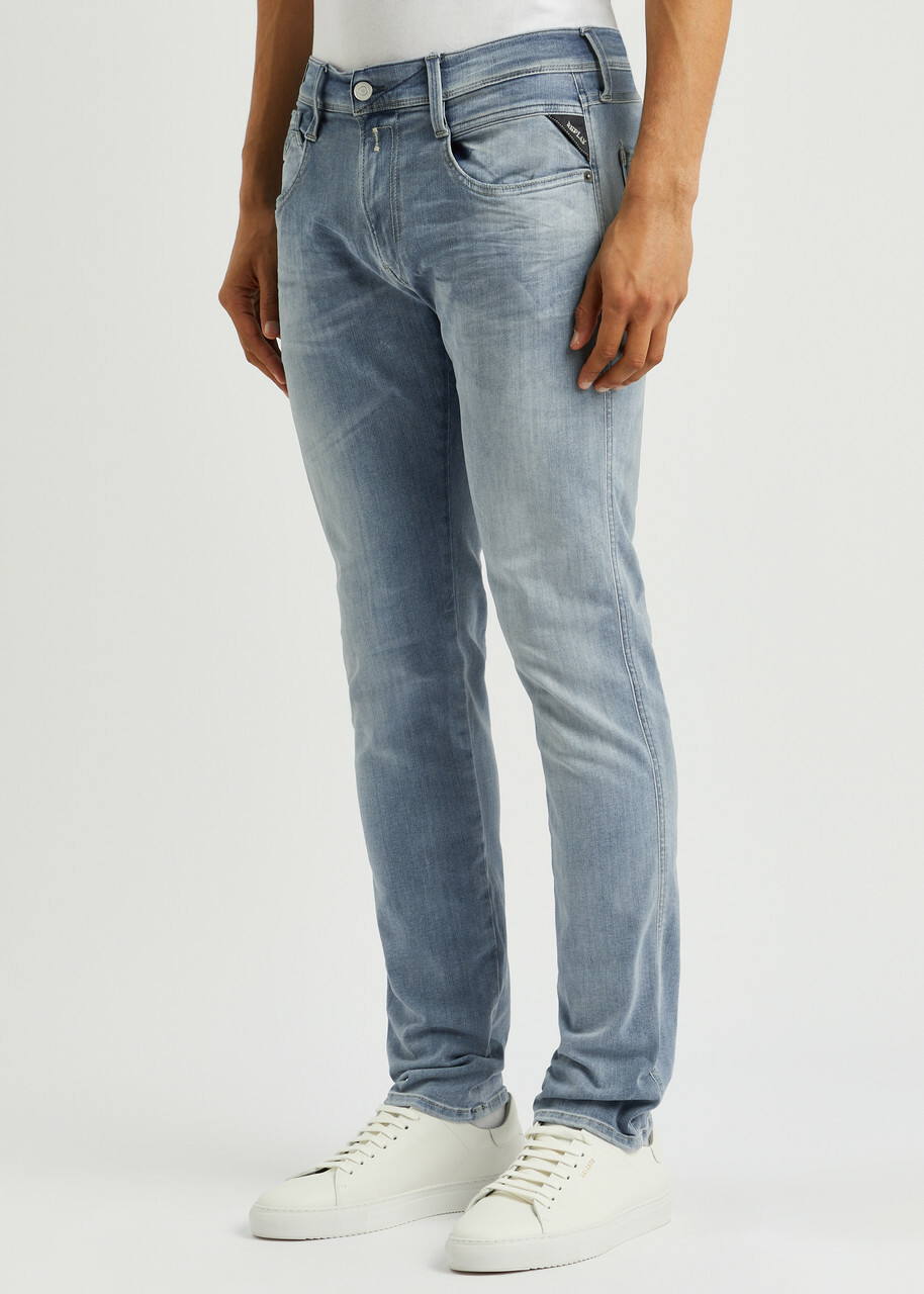 Replay Anbass Hyperflex Slim-leg Jeans Blue