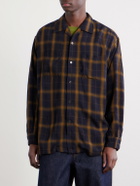 Beams Plus - Convertible-Collar Checked Woven Shirt - Black