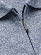 Loro Piana - Cotton and Linen-Blend Polo Shirt - Blue