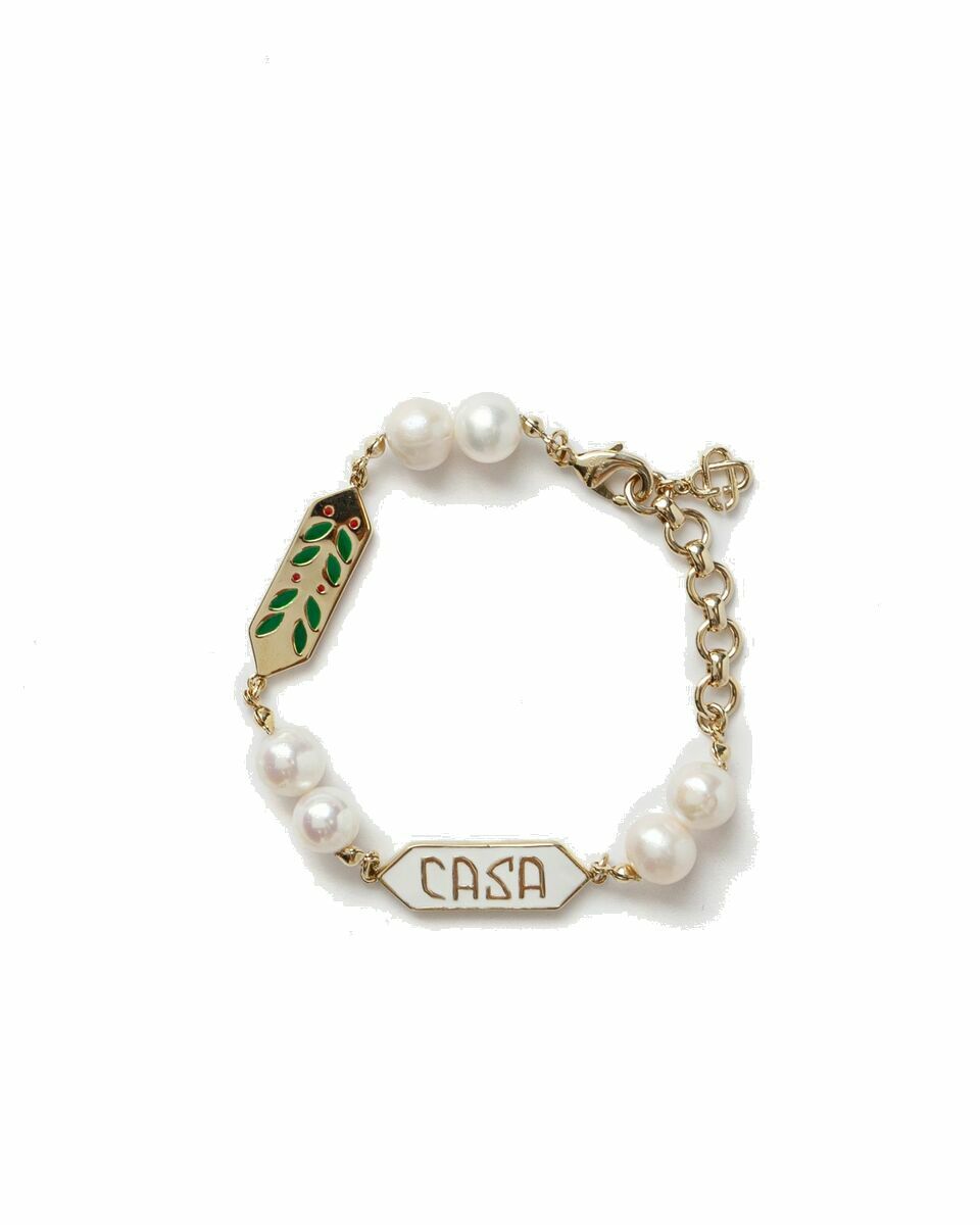 Photo: Casablanca Laurel Pearl Bracelet Gold - Mens - Jewellery