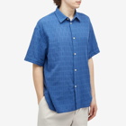 A Kind of Guise Men's Elio Short Sleeve Shirt in Structured Indigo