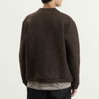 Universal Works Men's Raven Fleece Advance Cardigan in Brown