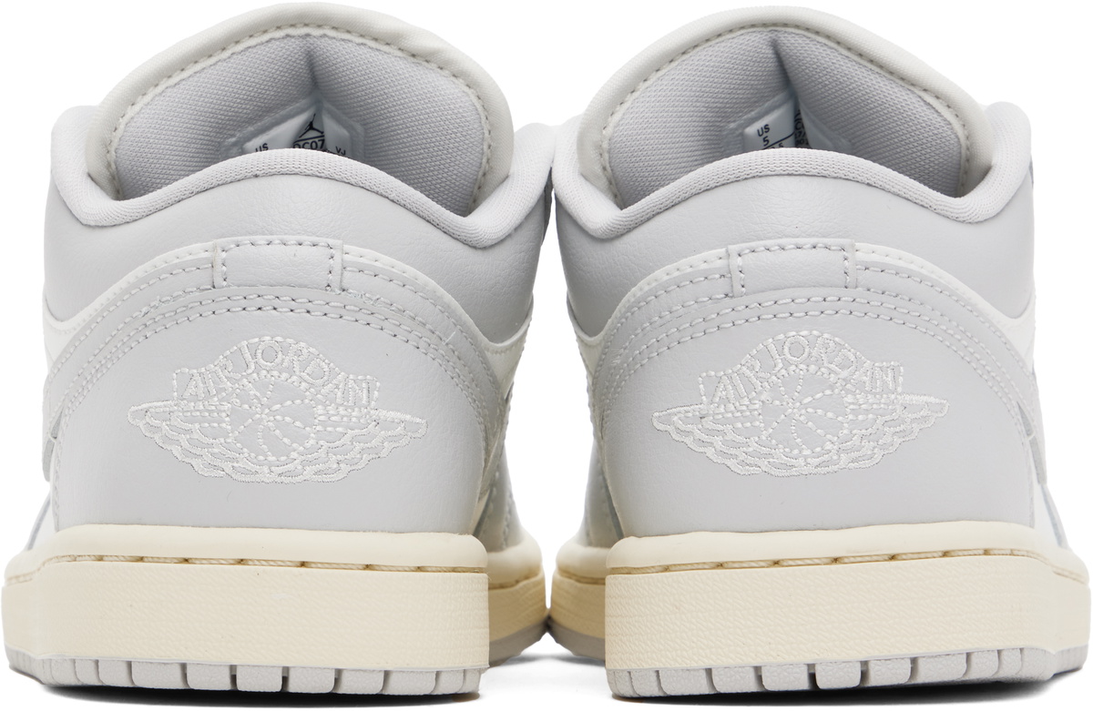 Nike Jordan White & Gray Air Jordan 1 Low Sneakers