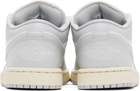Nike Jordan White & Gray Air Jordan 1 Low Sneakers