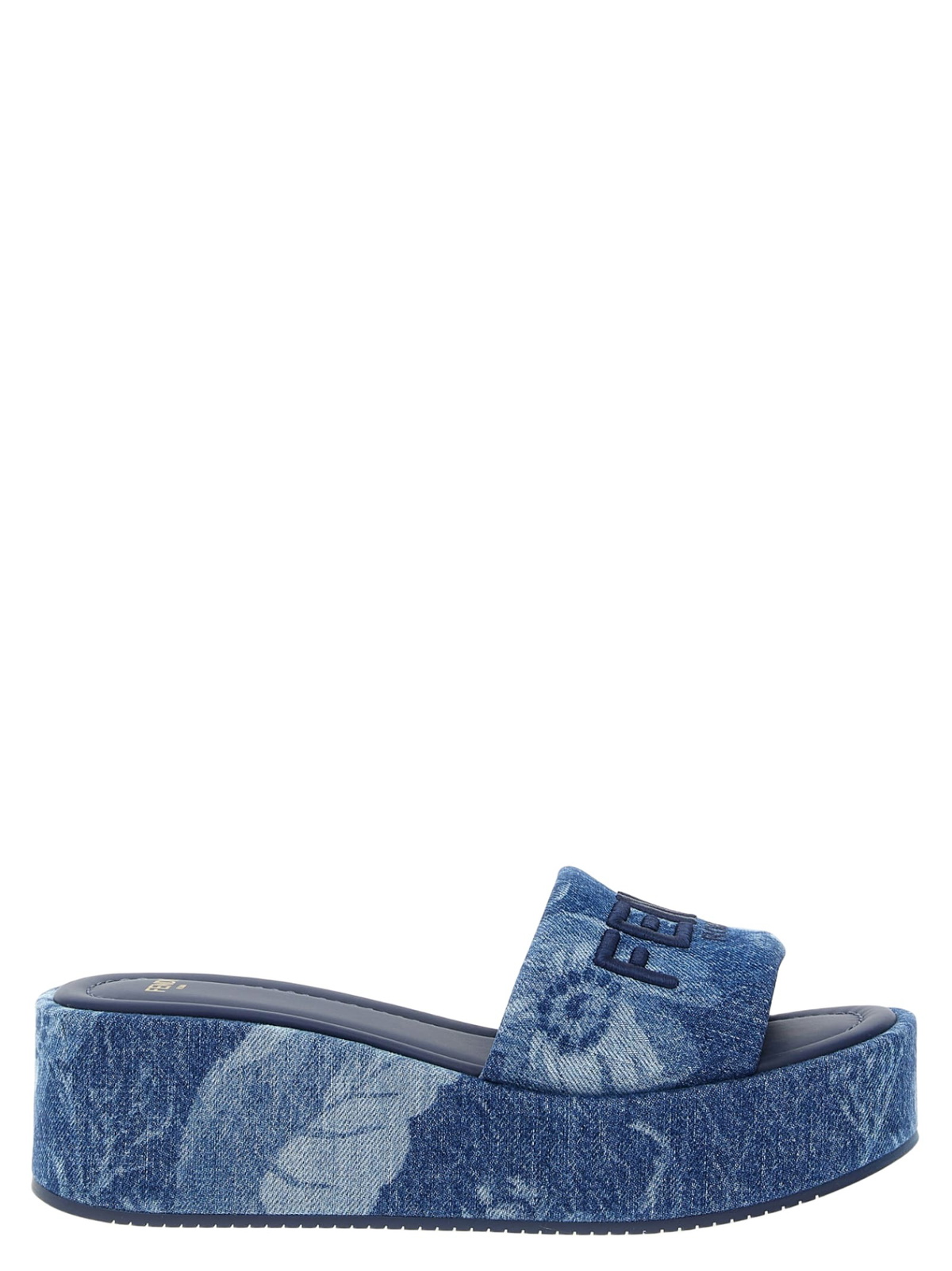 Fendi Printed Leather Baguette Slippers Fendi