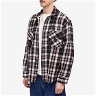 Polar Skate Co. Men's Big Boy Flannel Overshirt in Black/Red/Cloudwater