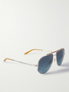 Brunello Cucinelli - Oliver Peoples Aviator-Style Gold-Tone Sunglasses