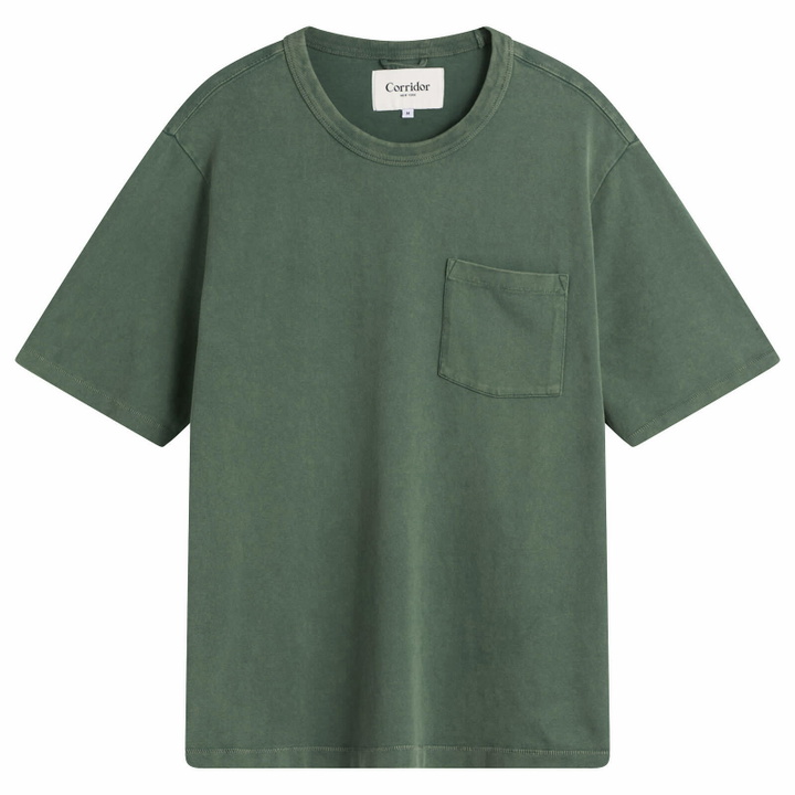 Photo: Corridor Men's Pocket Garment Dye T-Shirt in Alpine