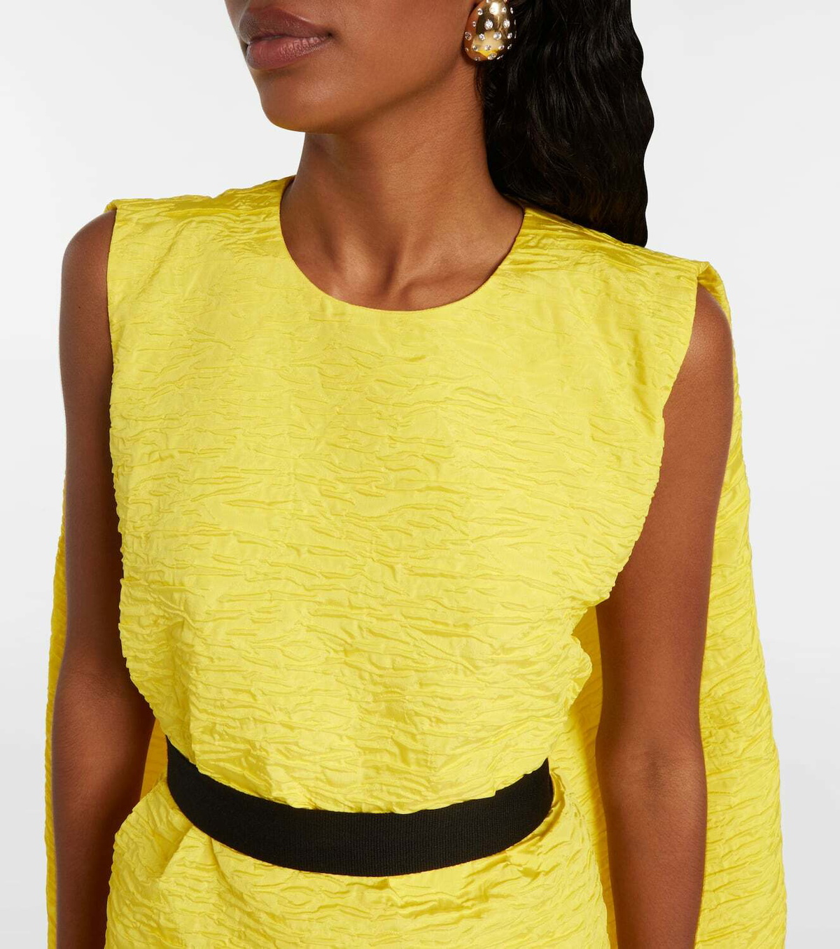 Roksanda Elia caped ruffled cloque minidress