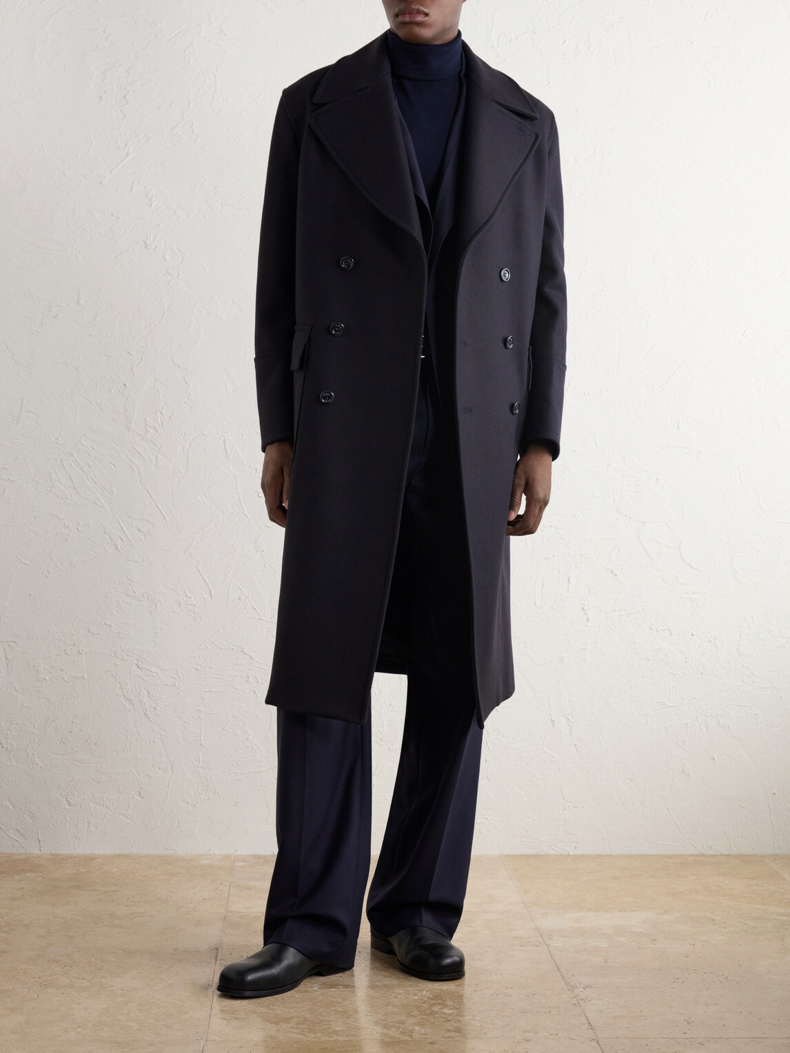 Valstar - Clifford Double-Breasted Wool-Blend Felt Coat - Blue