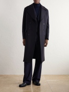 Valstar - Clifford Double-Breasted Wool-Blend Felt Coat - Blue
