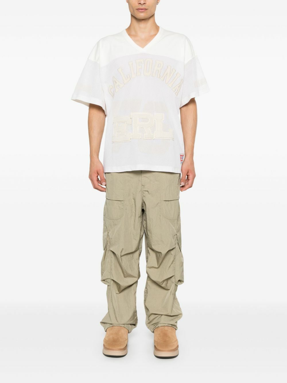 ERL White Logo-Appliqué T-Shirt