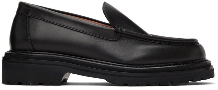 Photo: Legres Black Leather Double Chunky Loafers