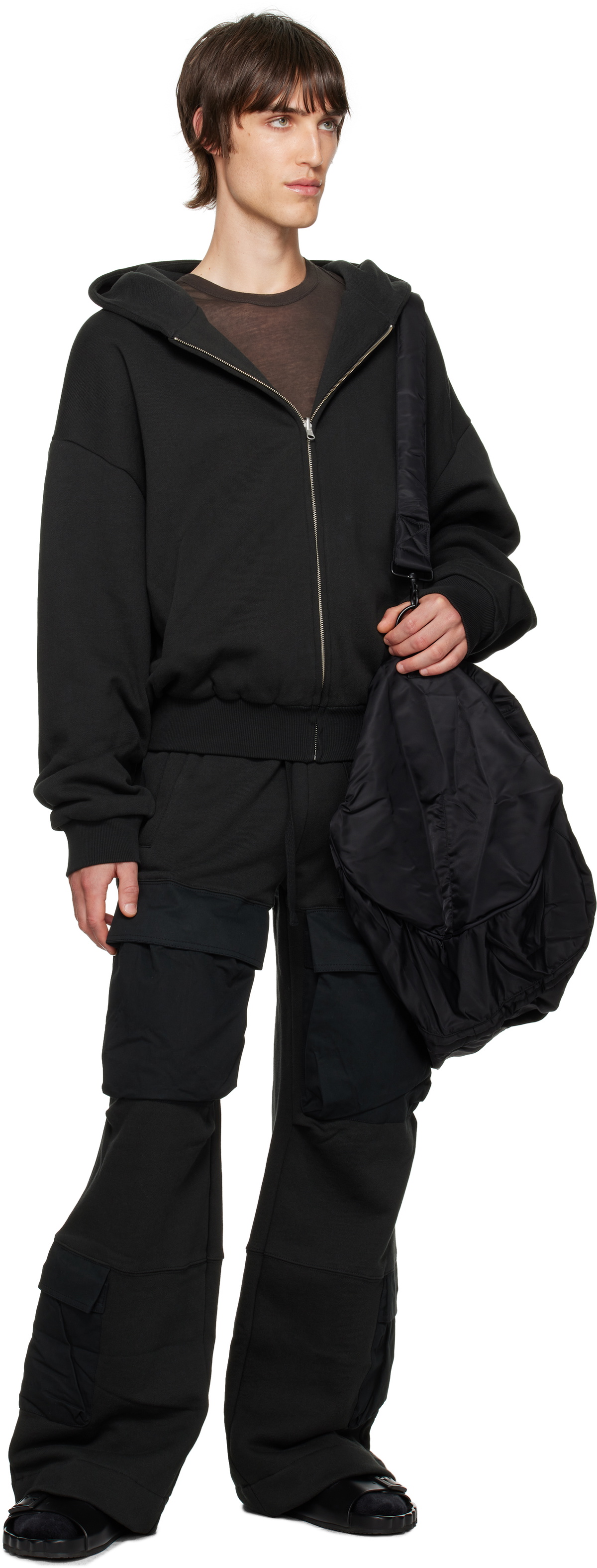 Entire Studios Black Thermal Hoodie Entire Studios