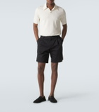 Dolce&Gabbana Pleated cotton-blend Bermuda shorts