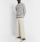 Human Made - Logo-Appliquéd Printed Mélange Fleece-Back Cotton-Jersey Sweatshirt - Gray