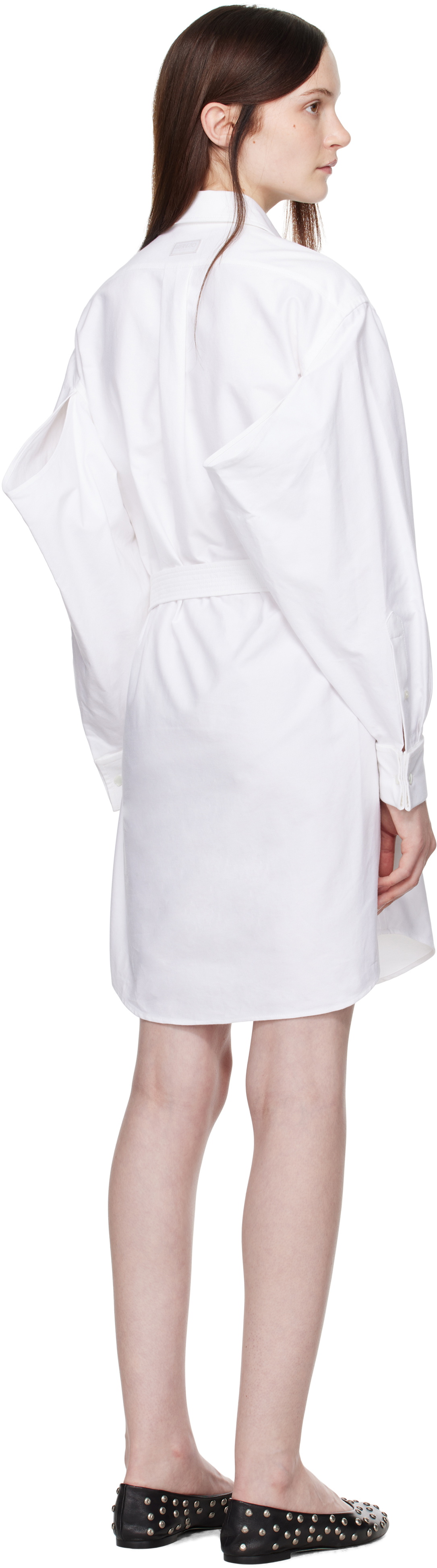 Kenzo White Kenzo Paris Kimono Sleeve Shirt Minidress