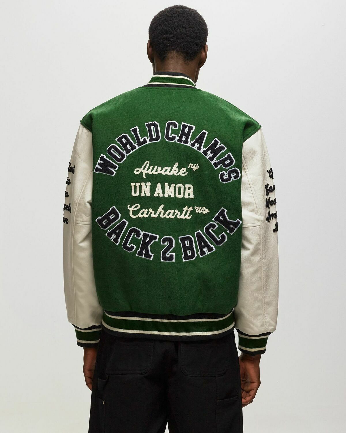 Awake Awake Ny X Carhartt Wip Teddy Jacket Green|White - Mens 