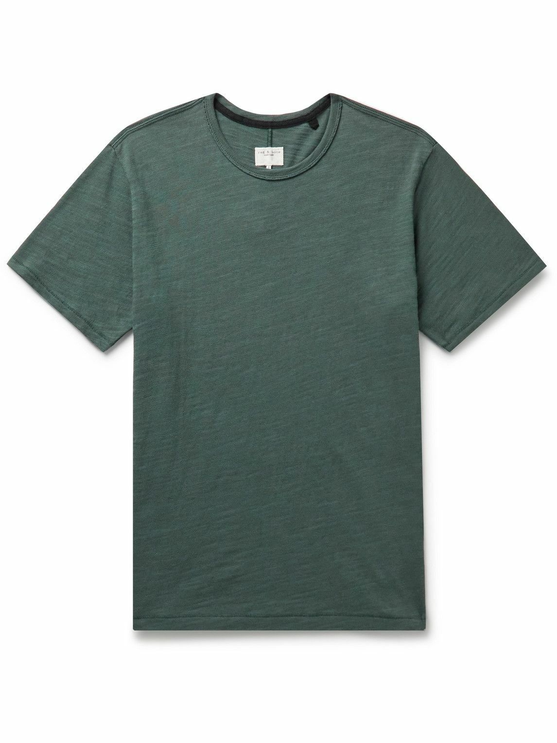 Photo: Rag & Bone - Classic Flame Cotton-Jersey T-Shirt - Green