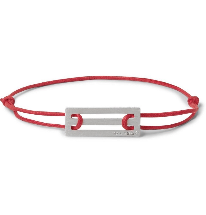 Photo: Le Gramme - 25/10 Cord and Sterling Silver Bracelet - Red