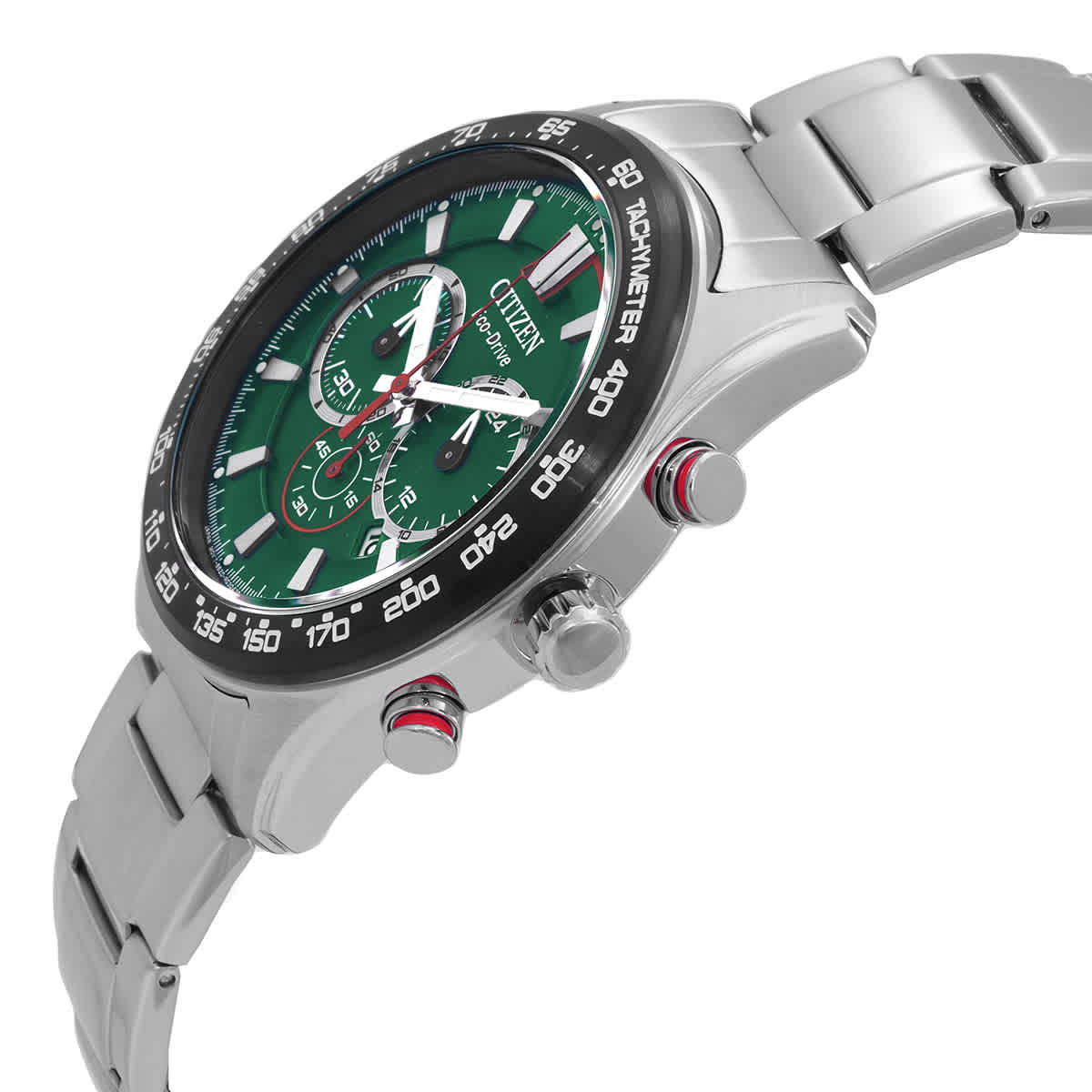 Citizen Chronograph Eco-Drive Green Dial Mens Watch CA4486-82X