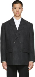 Valentino Grey Wool 'Optical Valentino' Blazer