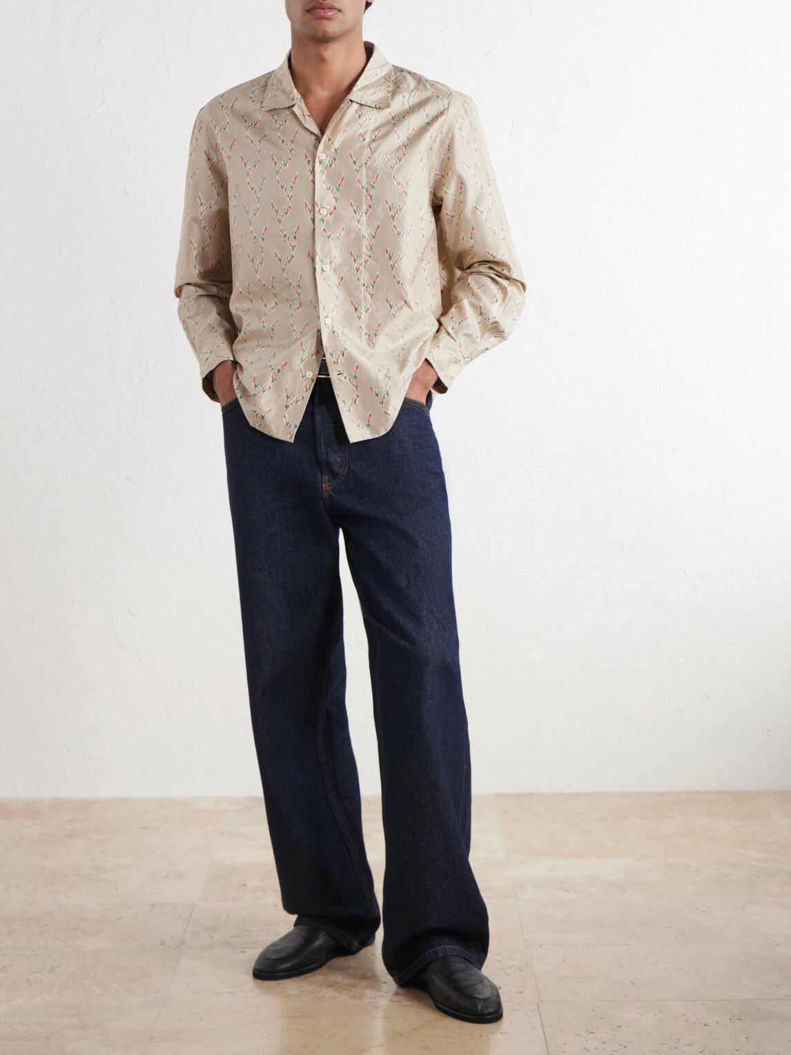 BODE - Sagebrush Printed Silk-Satin Shirt - Neutrals