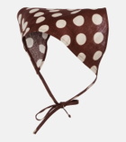 Faithfull Simona polka-dot linen head scarf