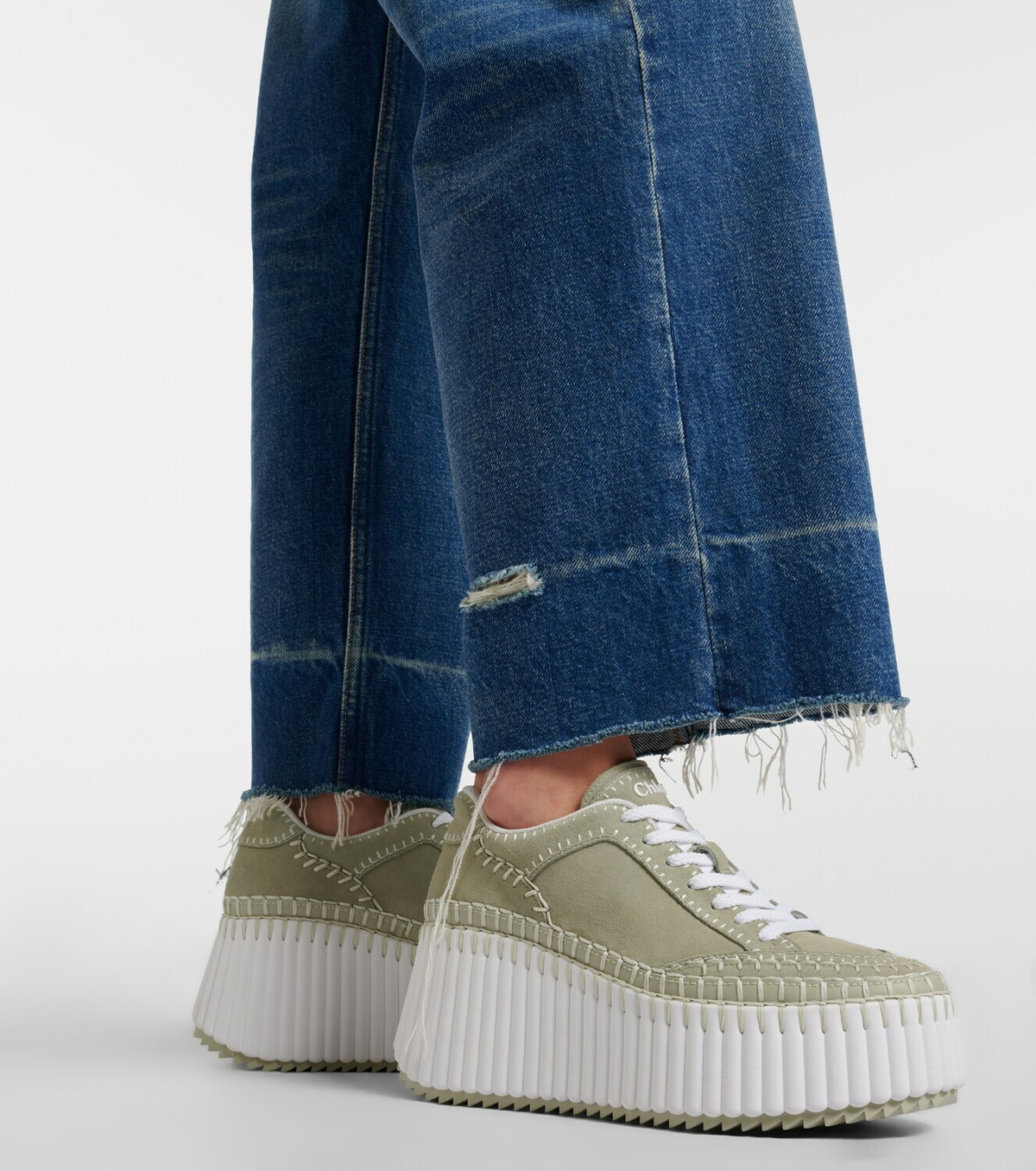 Chloé Nama suede platform sneakers