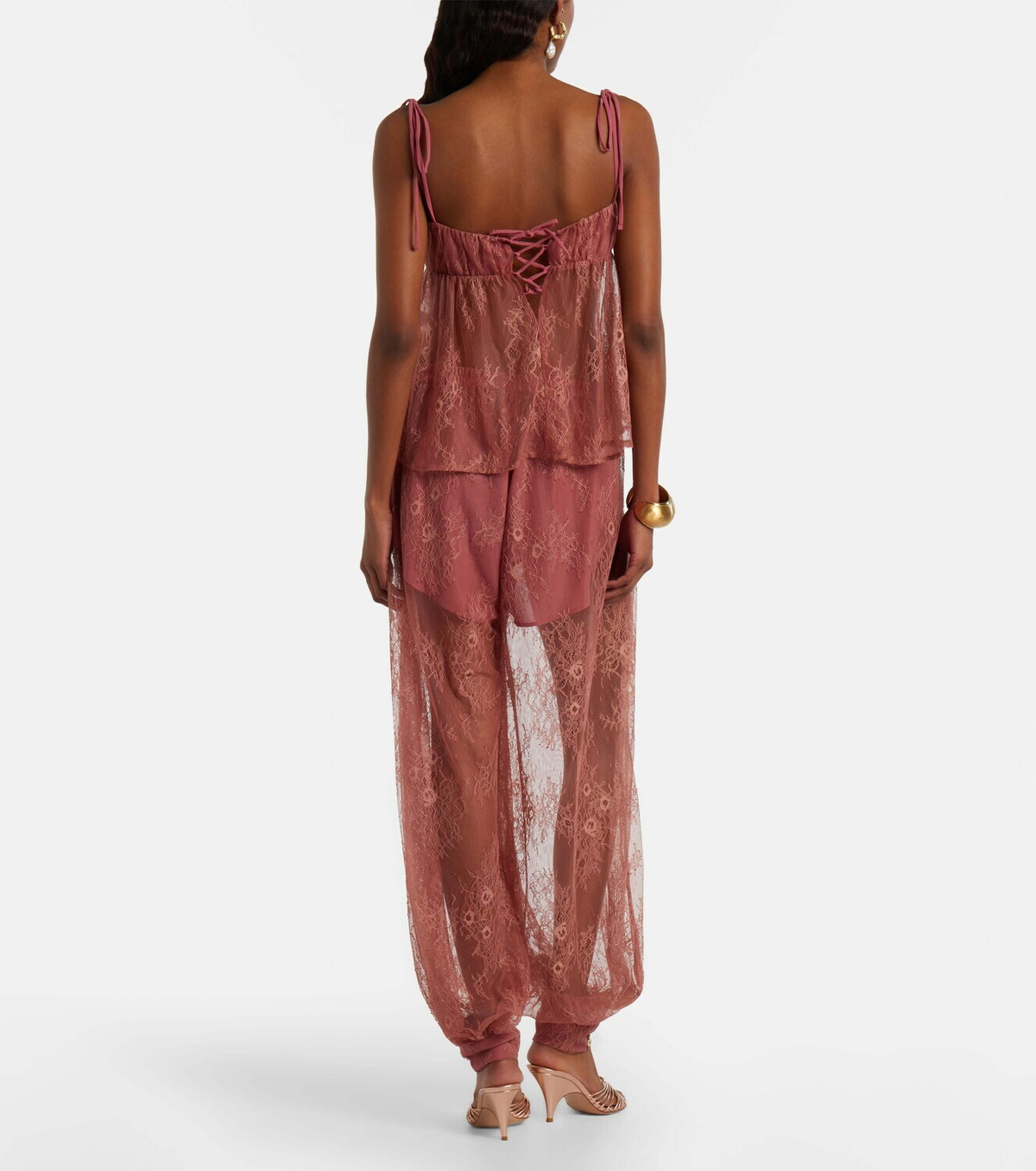 Bananhot Kendall sheer lace balloon pants