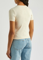 Flore Flore Car Cotton T-shirt Cream