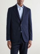Caruso - Twill Suit Jacket - Blue