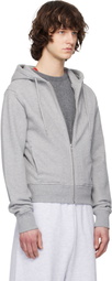 Entire Studios Gray Slim Zip Up Hoodie