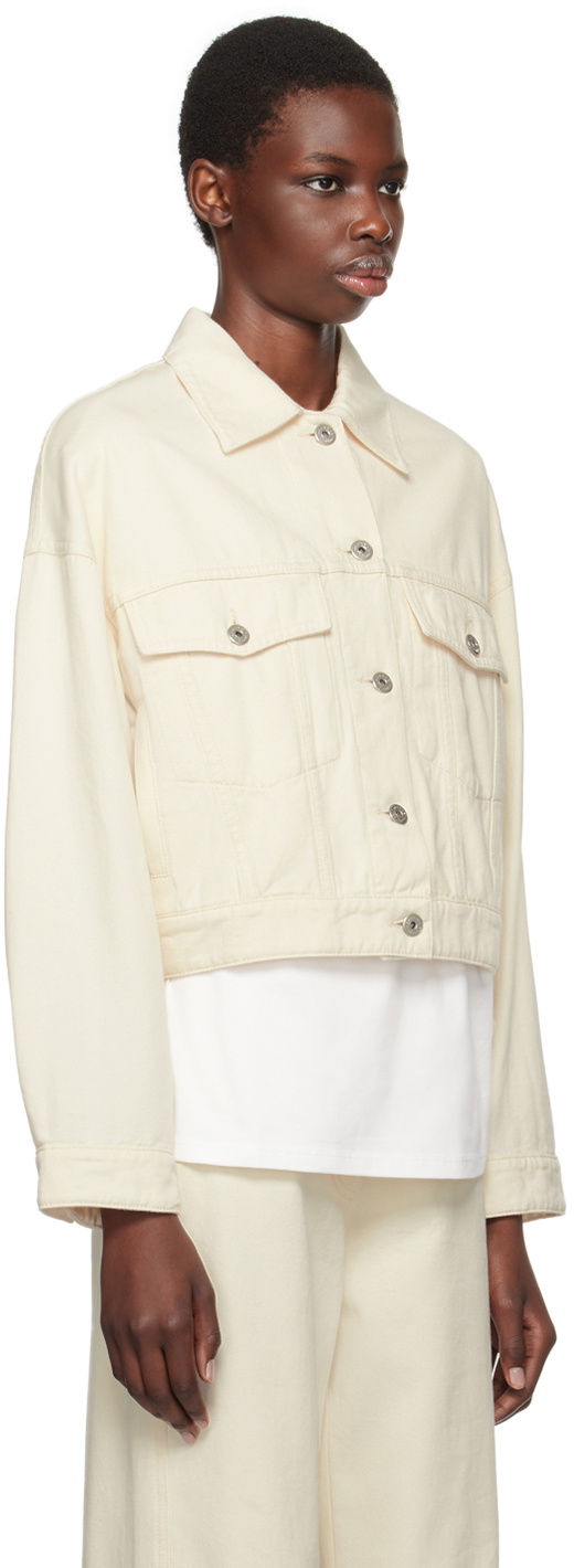 Weekend Max Mara Off-White Short Denim Jacket Weekend Max Mara