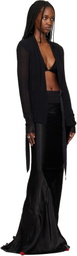 Rick Owens Black Temple Waxy Lamb Leather Bra