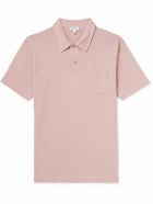 Sunspel - Riviera Slim-Fit Cotton-Mesh Polo Shirt - Pink