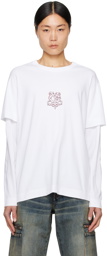 Givenchy White Layered Long Sleeve T-Shirt