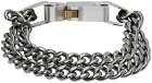 1017 ALYX 9SM Silver 2x Chain Buckle Bracelet