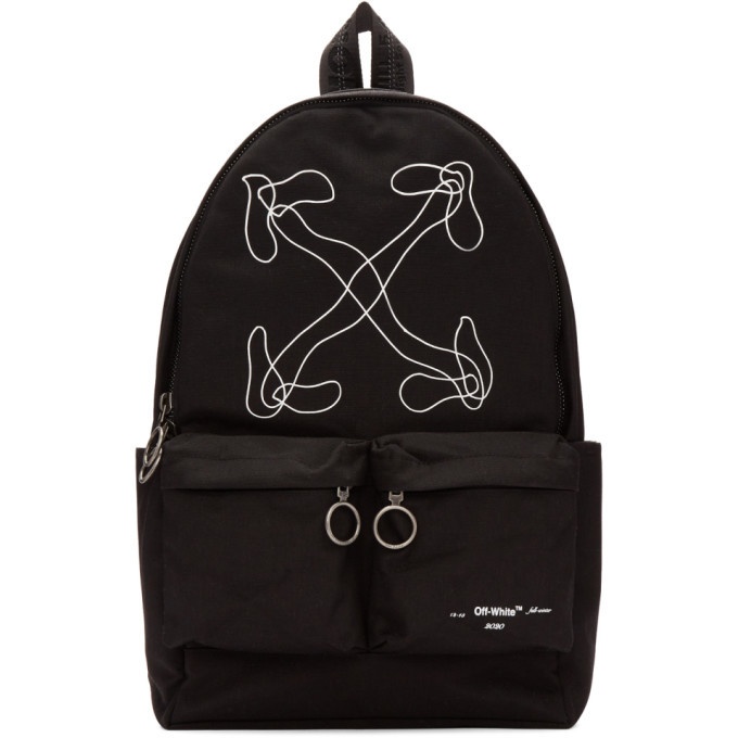 Photo: Off-White Black Abstract Arrows Backpack