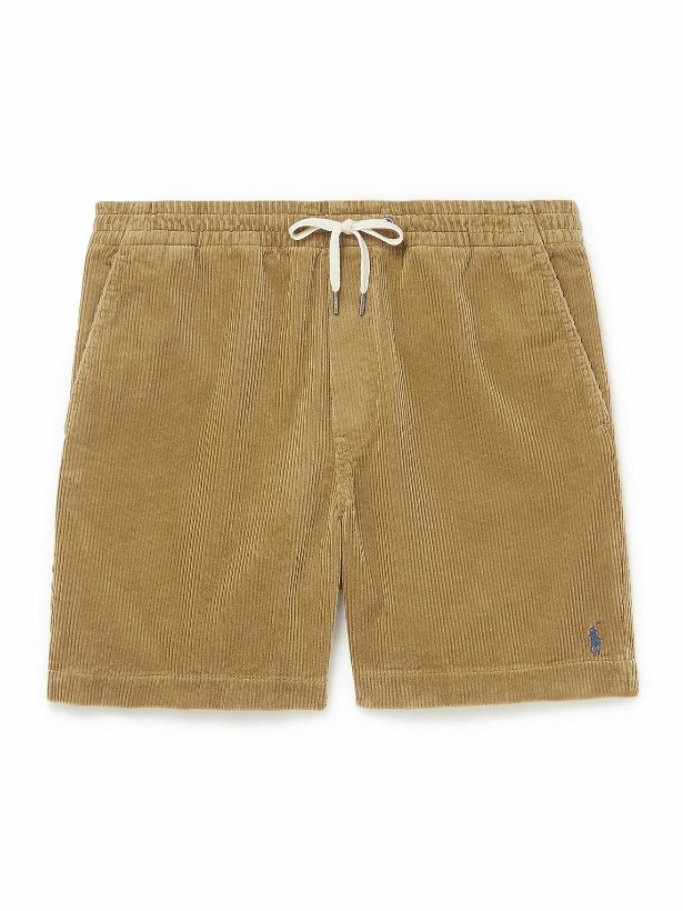 Photo: Polo Ralph Lauren - Prepster Straight-Leg Cotton-Corduroy Drawstring Shorts - Brown