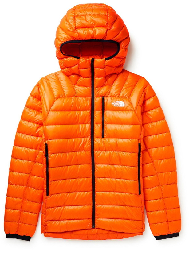 Photo: The North Face - Summit Slim-Fit Quilted Nylon-Ripstop Down Hooded Jacket - Orange