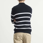 Armor-Lux Men's Knit Polo in Marine Deep/Blanc