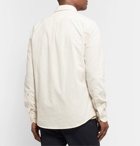 Incotex - Button-Down Collar Textured-Cotton Shirt - Ivory