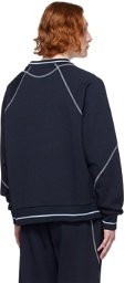 Saul Nash Navy Overlock Stitch Sweatshirt