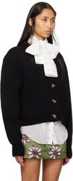 Meryll Rogge Black Double Faced Cashmere Cardigan